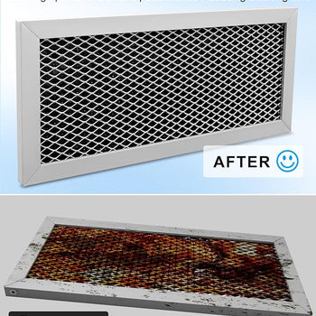 4 x 8 9/16 x 3/8 inch - 1 Pack - GE Microwave Charcoal Filter JX81H WB02X10956. ax*