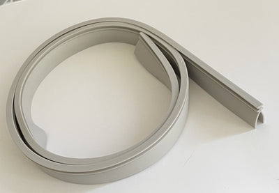 Shower Door Bottom Seal for Manhattan Double Fins 34 inches, 86.4 cm, Grey Rubber Splash Guard