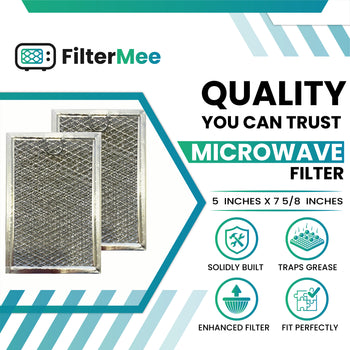 5" x 7 5/8" GE  WB06X10309 WB06X10359 WB06X10608 Microwave Grease Filter - 2 Pack