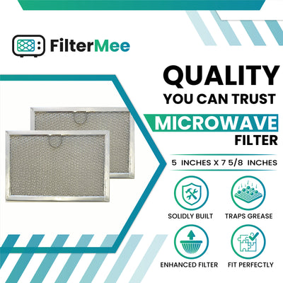 5" x 7 5/8" Frigidaire 5304464105 Microwave Grease Filter - 2 Pack