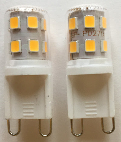 Ampoule LED de rechange G9 pour micro-ondes Frigidaire 318946400 GE WB25X10020 Whirlpool WPW10472384 120 V 2,5 W (équivalent à 25 W halogène) - Paquet de 3